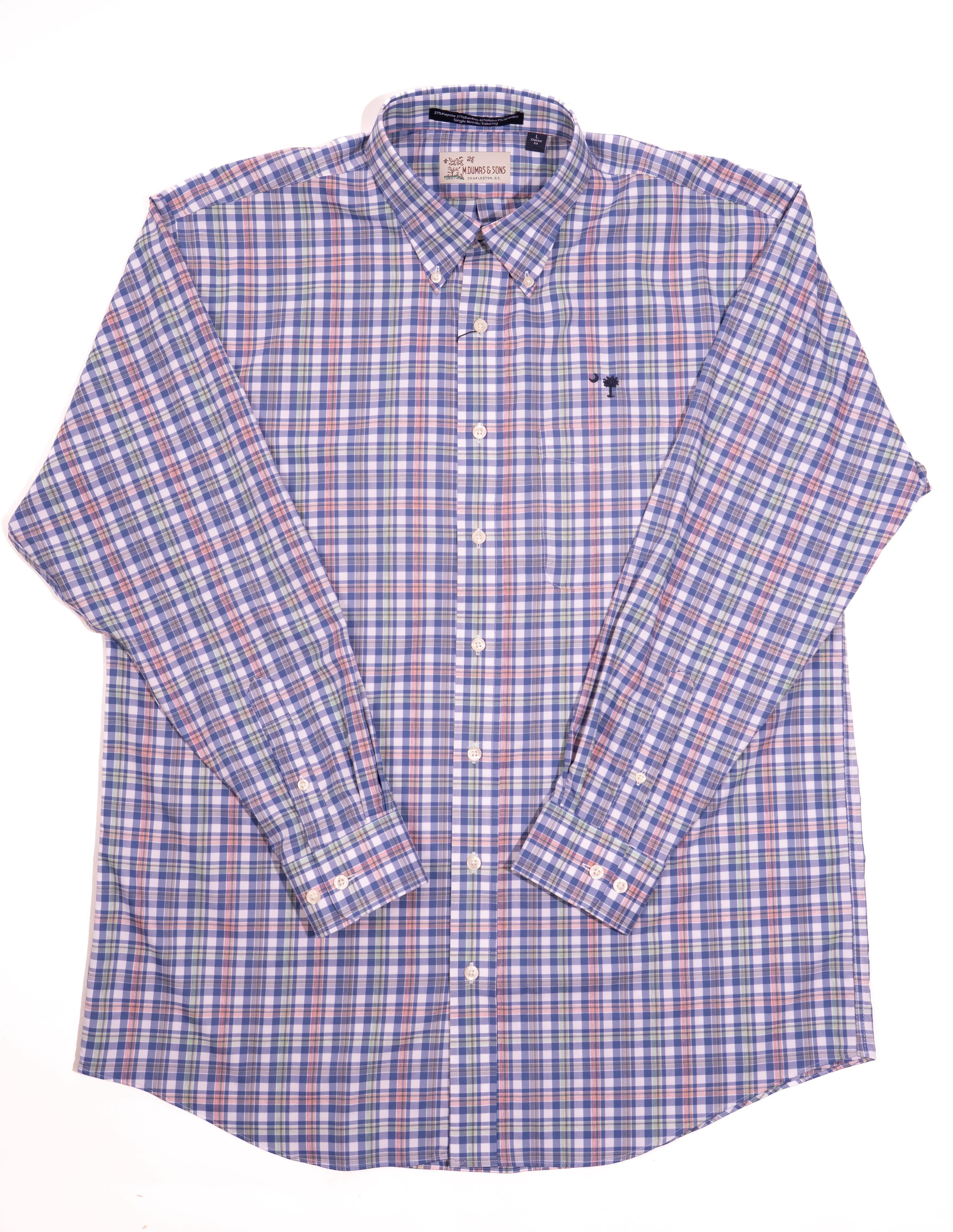 M. Dumas & Sons Sport Shirts Dickson Plaid Crescent Moon Sport Shirt