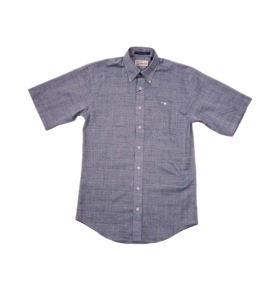 M. Dumas & Sons Sport Shirts Harden Solid Navy Crescent Moon Sport Shirt