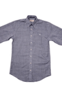 M. Dumas & Sons Sport Shirts Harden Solid Navy Crescent Moon Sport Shirt