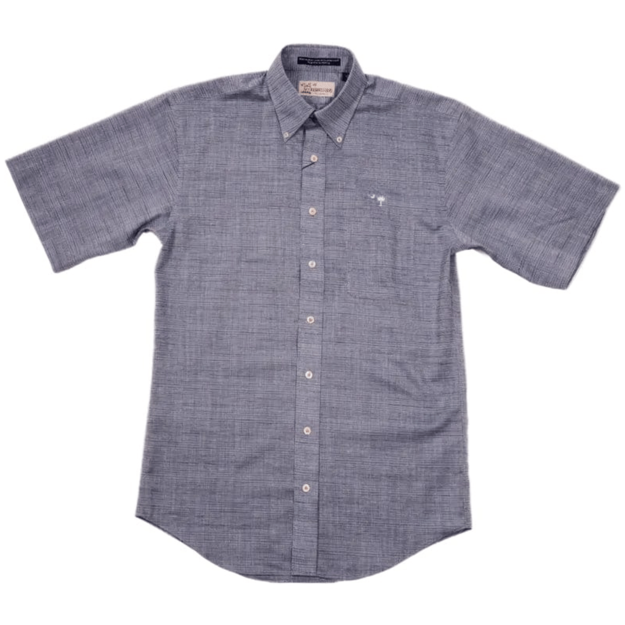 M. Dumas & Sons Sport Shirts Harden Solid Navy Crescent Moon Sport Shirt