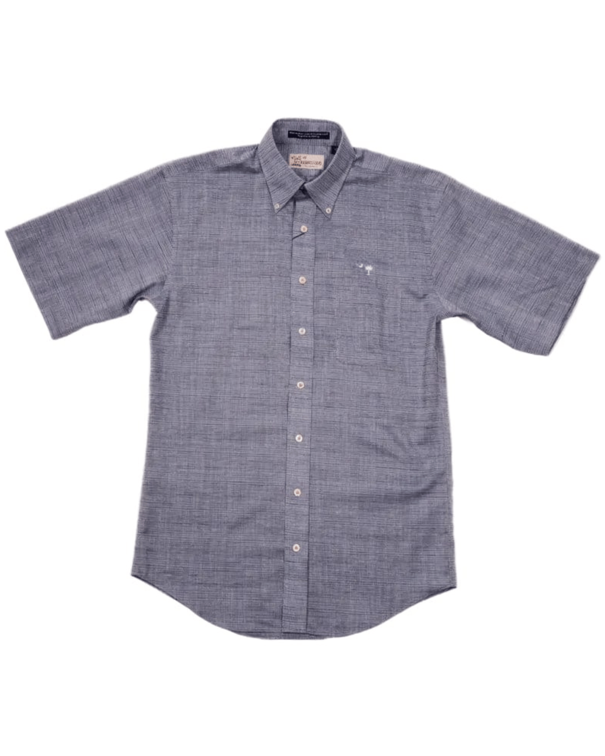 M. Dumas & Sons Sport Shirts Harden Solid Navy Crescent Moon Sport Shirt