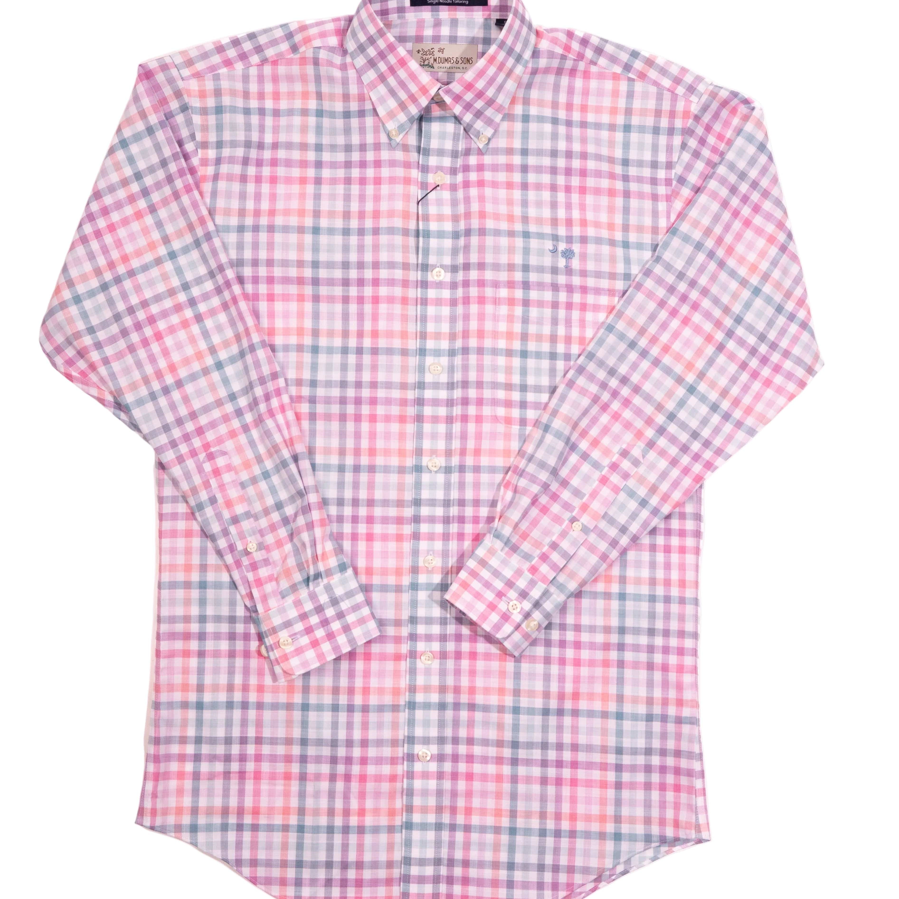 M. Dumas & Sons Sport Shirts Morton Teal Crescent Moon Sport Shirt