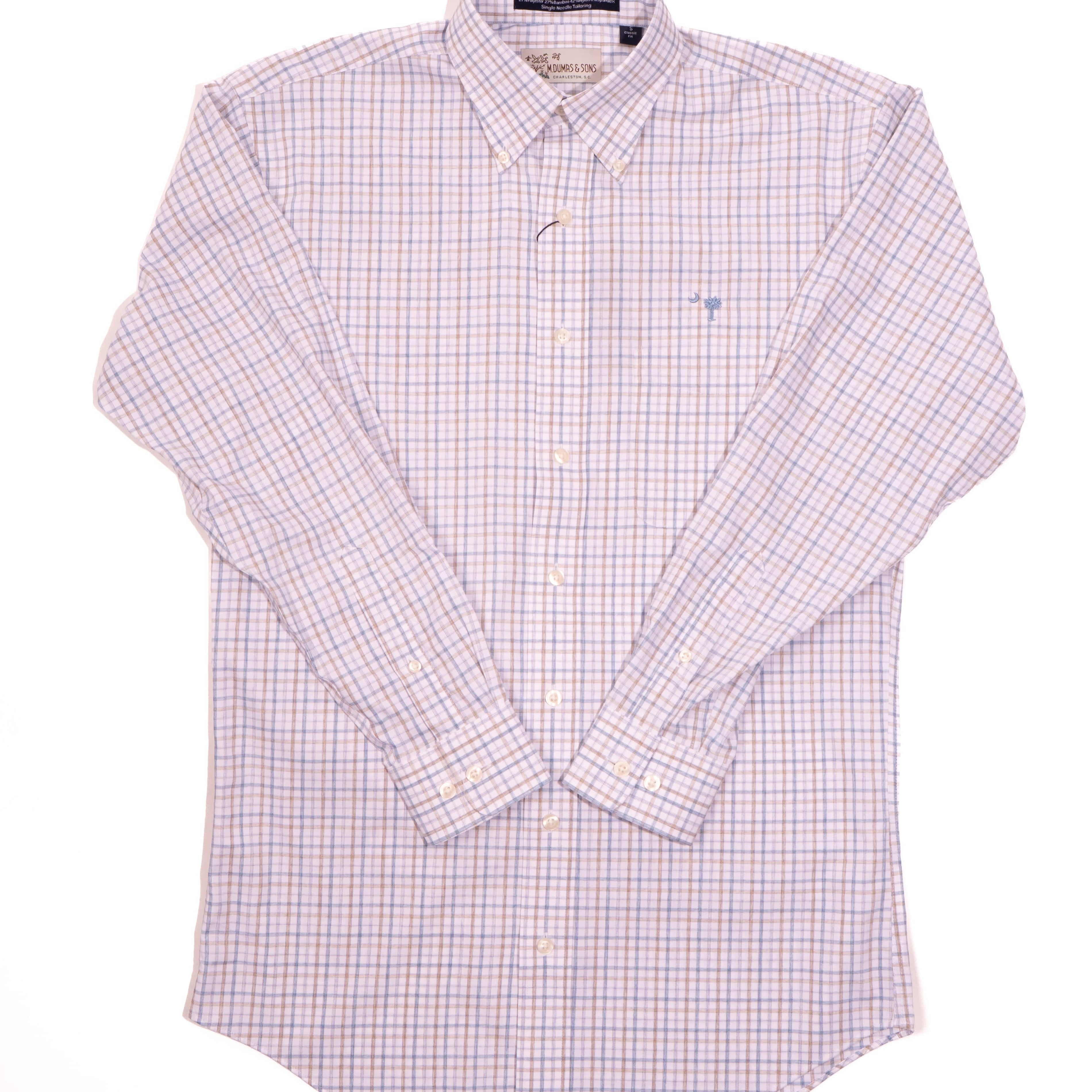 M. Dumas & Sons Sport Shirts Randall Plaid Crescent Moon Sport Shirt