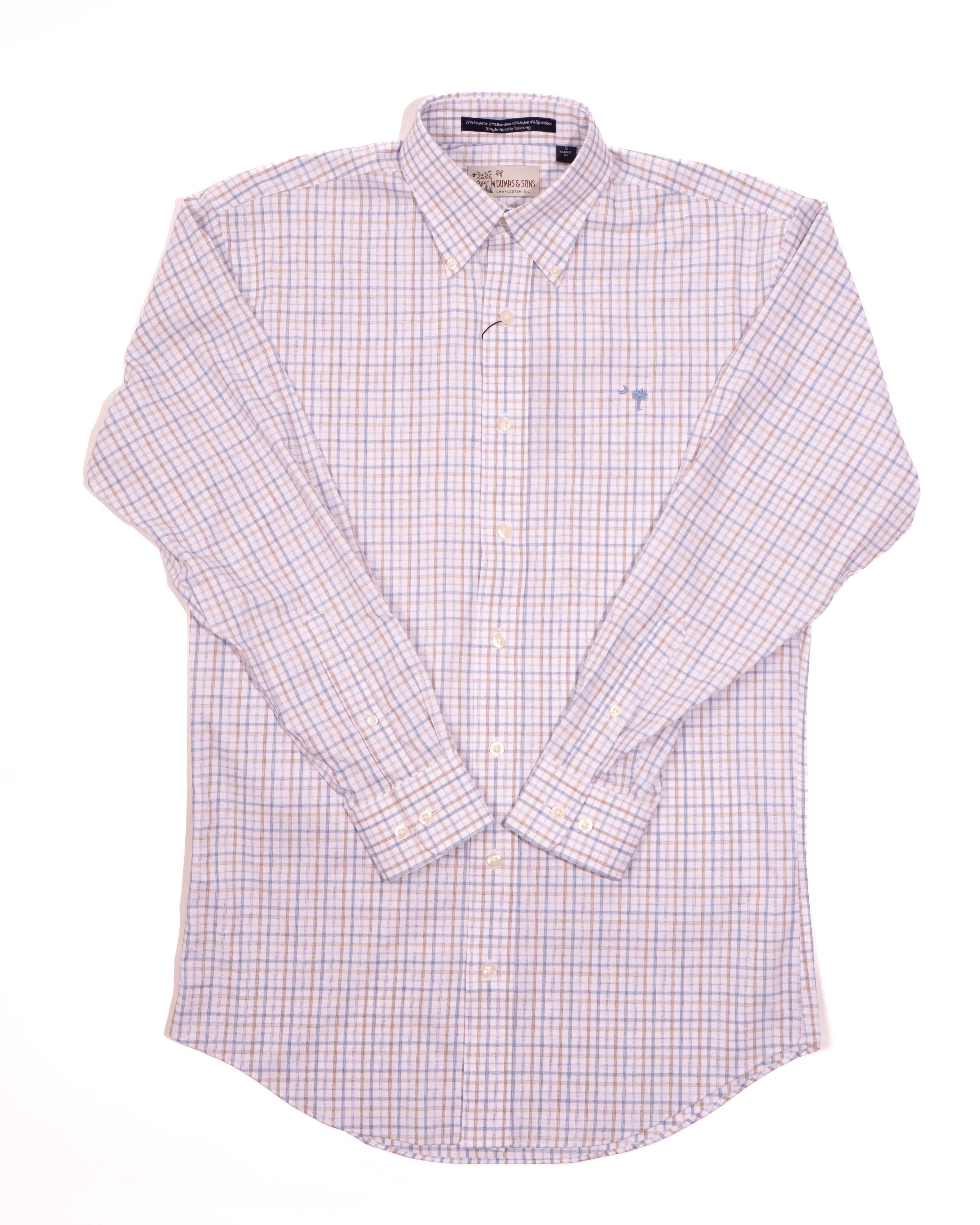 M. Dumas & Sons Sport Shirts Randall Plaid Crescent Moon Sport Shirt