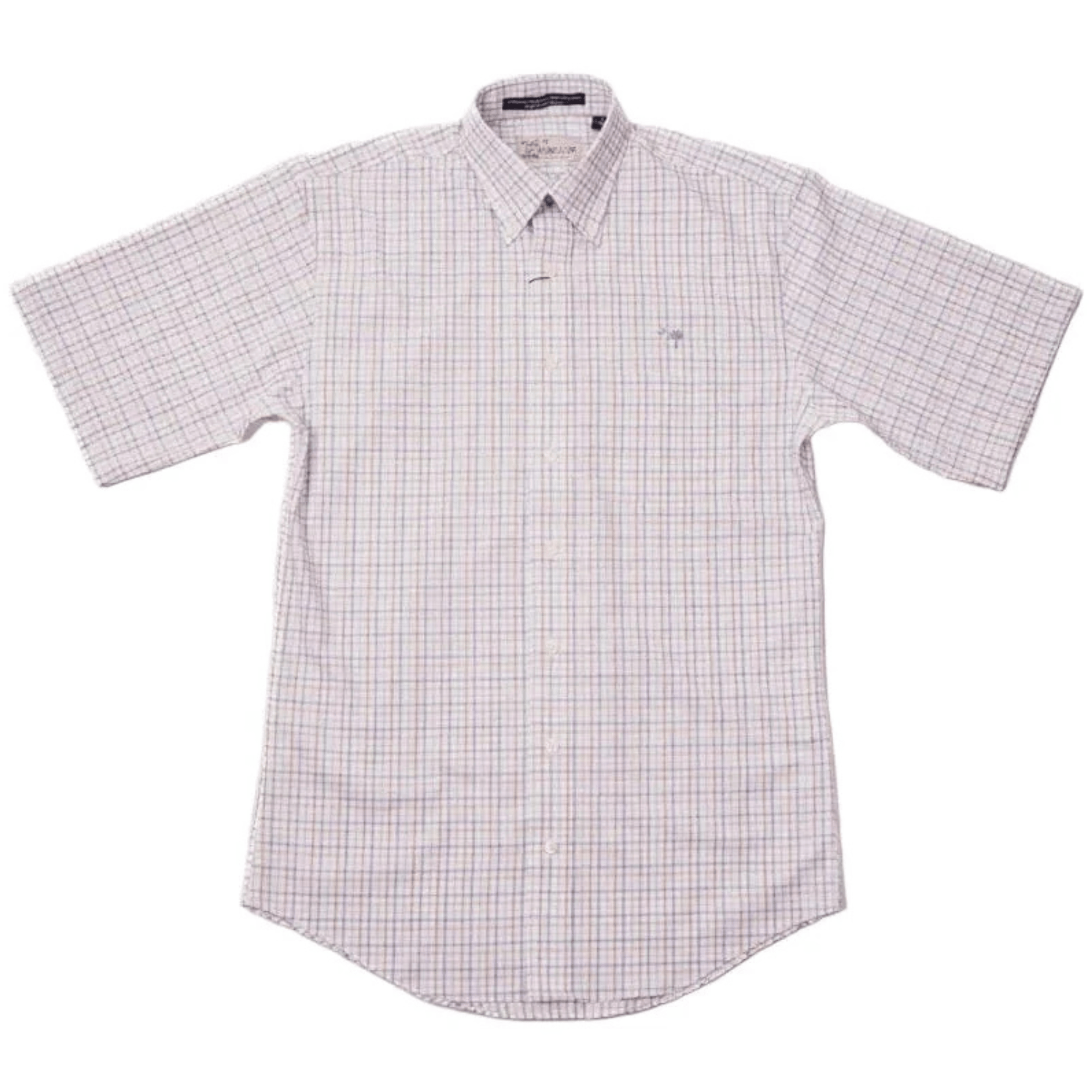 M. Dumas & Sons Sport Shirts Randall Plaid Short Sleeve Crescent Moon Sport Shirt