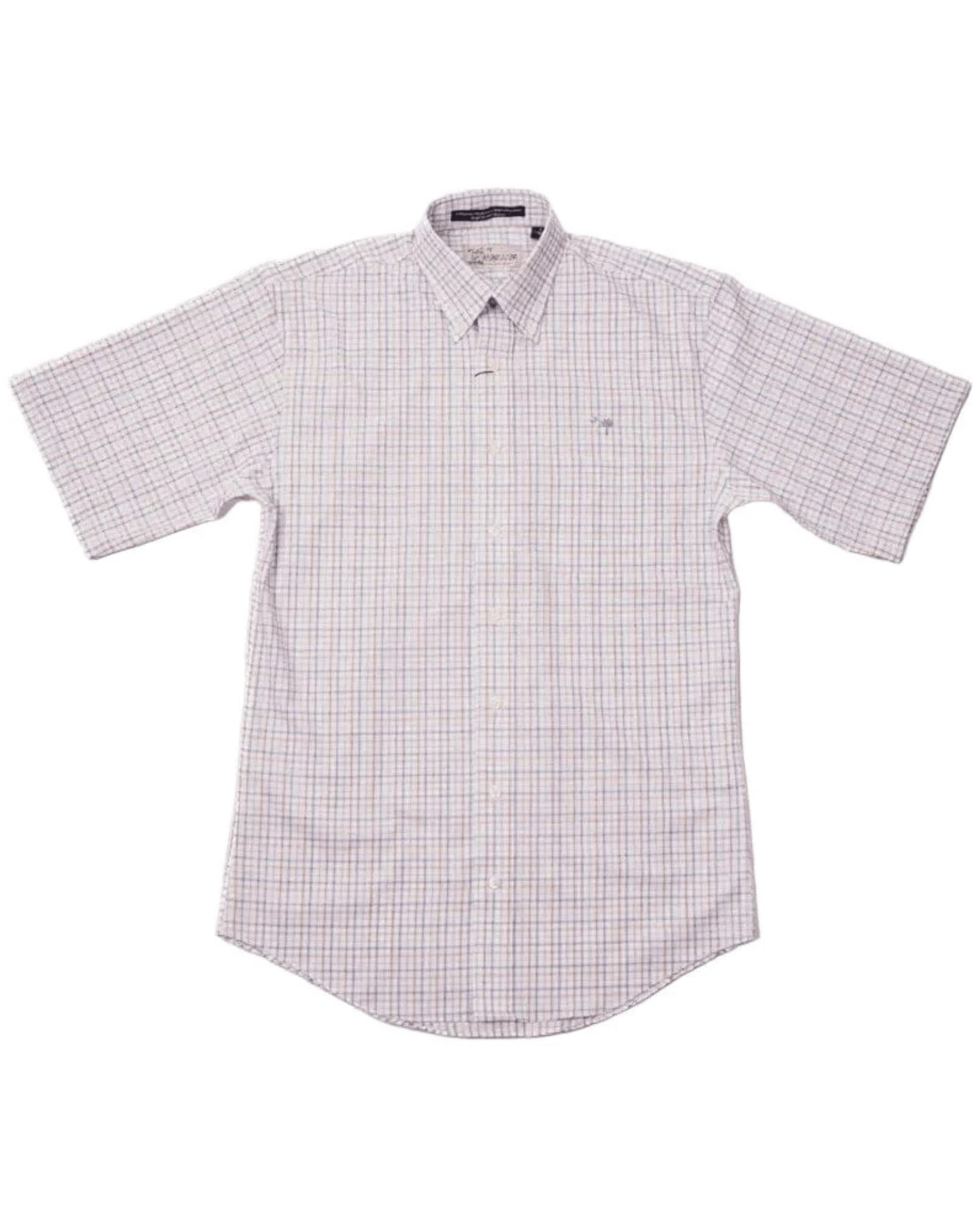 M. Dumas & Sons Sport Shirts Randall Plaid Short Sleeve Crescent Moon Sport Shirt