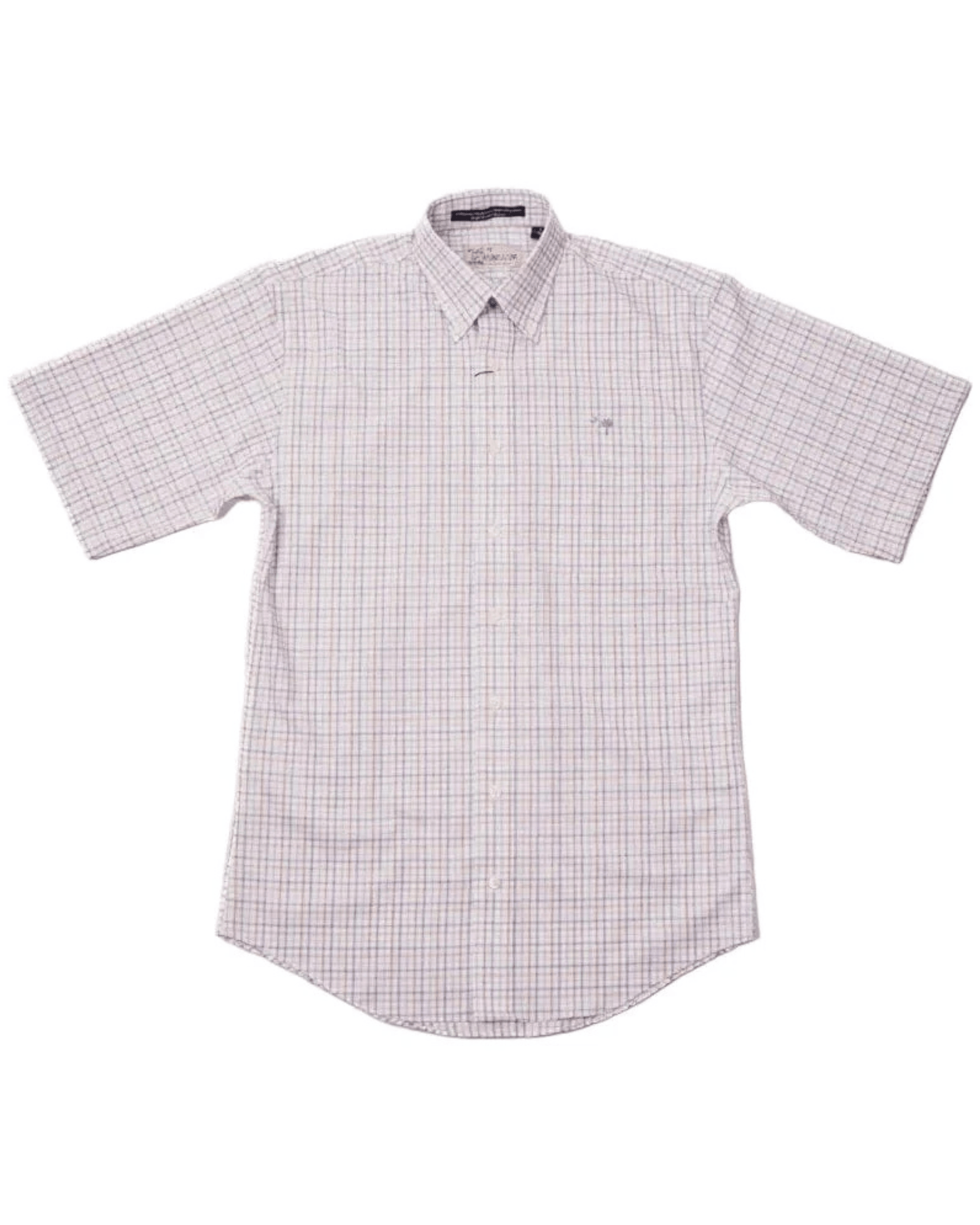 M. Dumas & Sons Sport Shirts Randall Plaid Short Sleeve Crescent Moon Sport Shirt