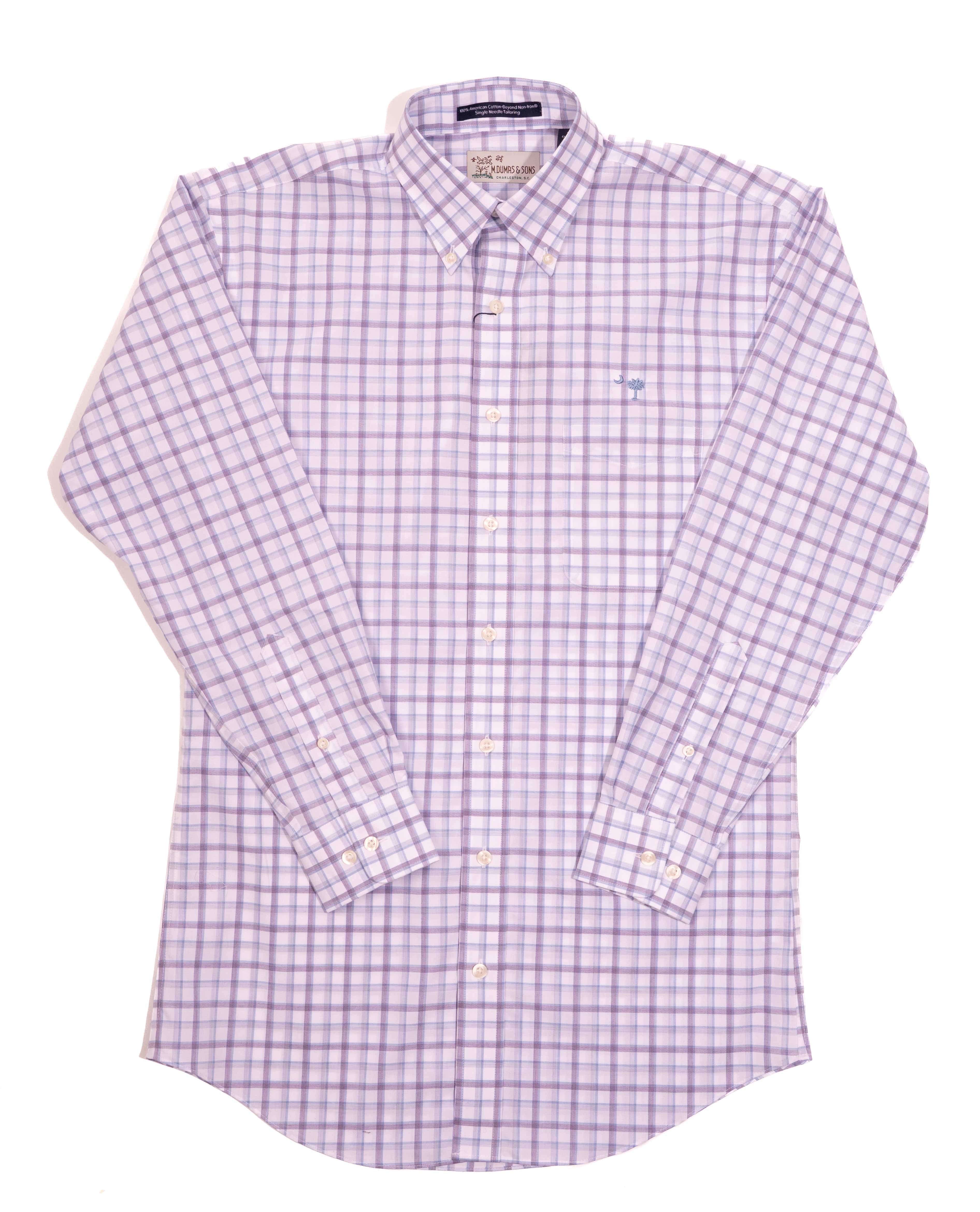 M. Dumas & Sons Sport Shirts Rion Plaid Crescent Moon Sport Shirt