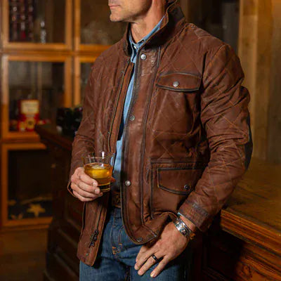 Madison Creek Outfitters Jackets BOURBON / M Sedona Leather Goat Suede Leather Jacket