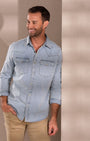Madison Creek Outfitters Sport Shirts Bisley Washed Denim Western Shirt in Chambray