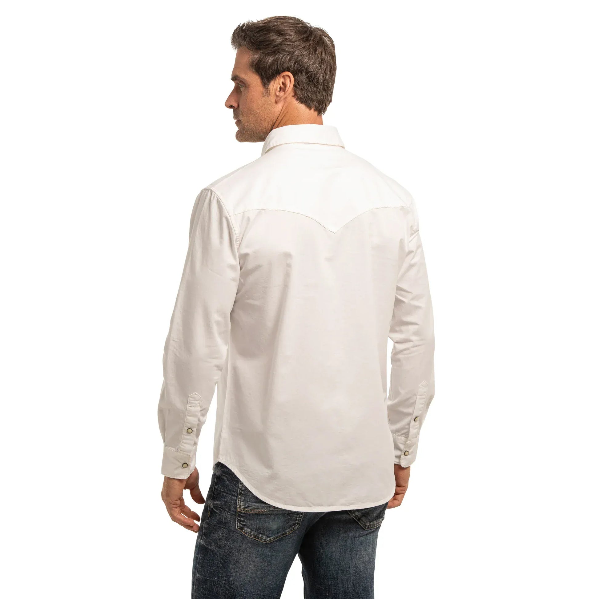 Madison Creek Outfitters Sport Shirts Branson Whipstitch Signature Blend Shirt in White