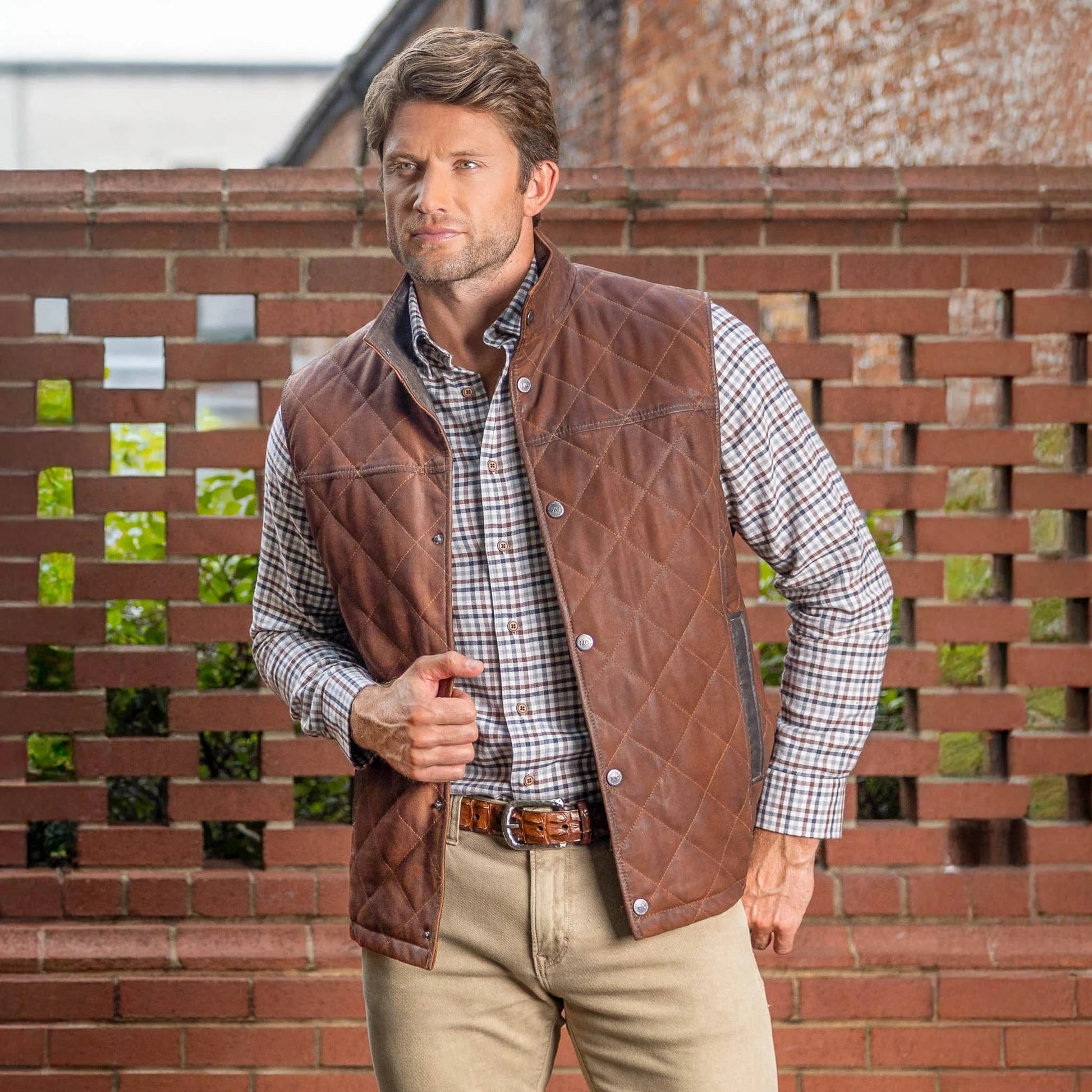 Madison Creek Outfitters Vest BOURB / M Beaver Creek Waxed Goat Suede Vest