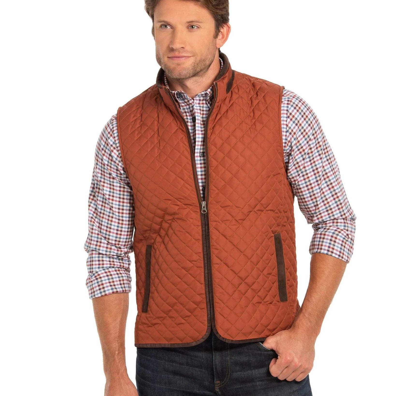Madison Creek Outfitters Vest COPPER / M Houston Diamond Quilted Nylon Vest