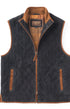 Madison Creek Outfitters Vest DARK NAVY / M Ridgeland Diamond Quilted Lightweight Goat Suede Leather Vest