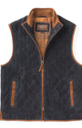 Madison Creek Outfitters Vest DARK NAVY / M Ridgeland Diamond Quilted Lightweight Goat Suede Leather Vest