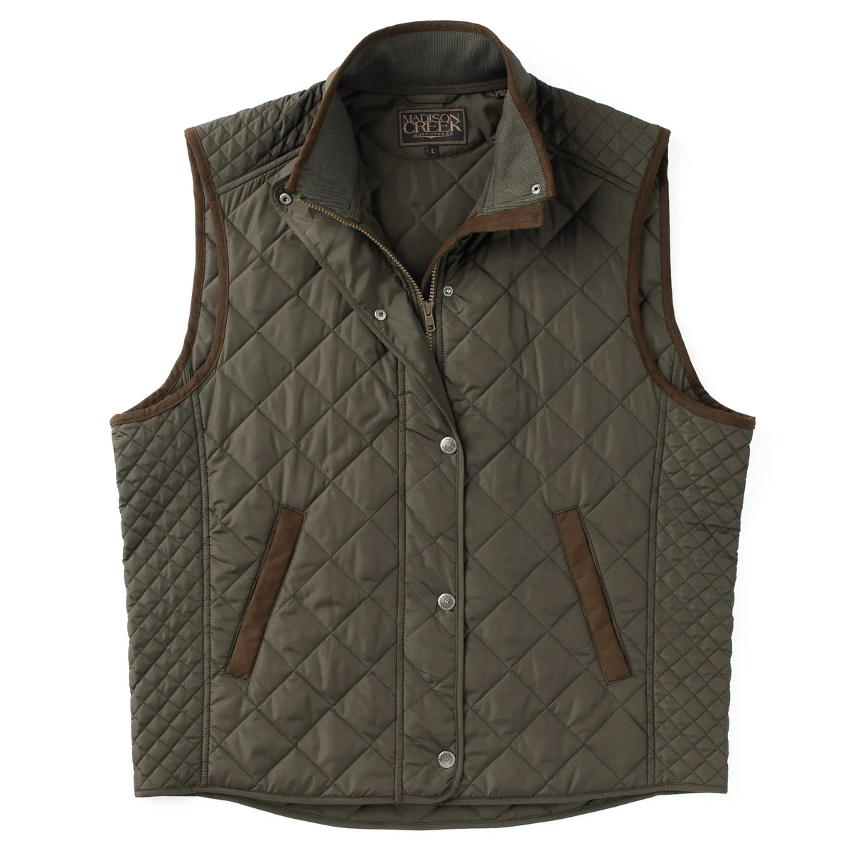 Madison Creek Outfitters Vest Greenville Diamond Quilted Nylon Vest
