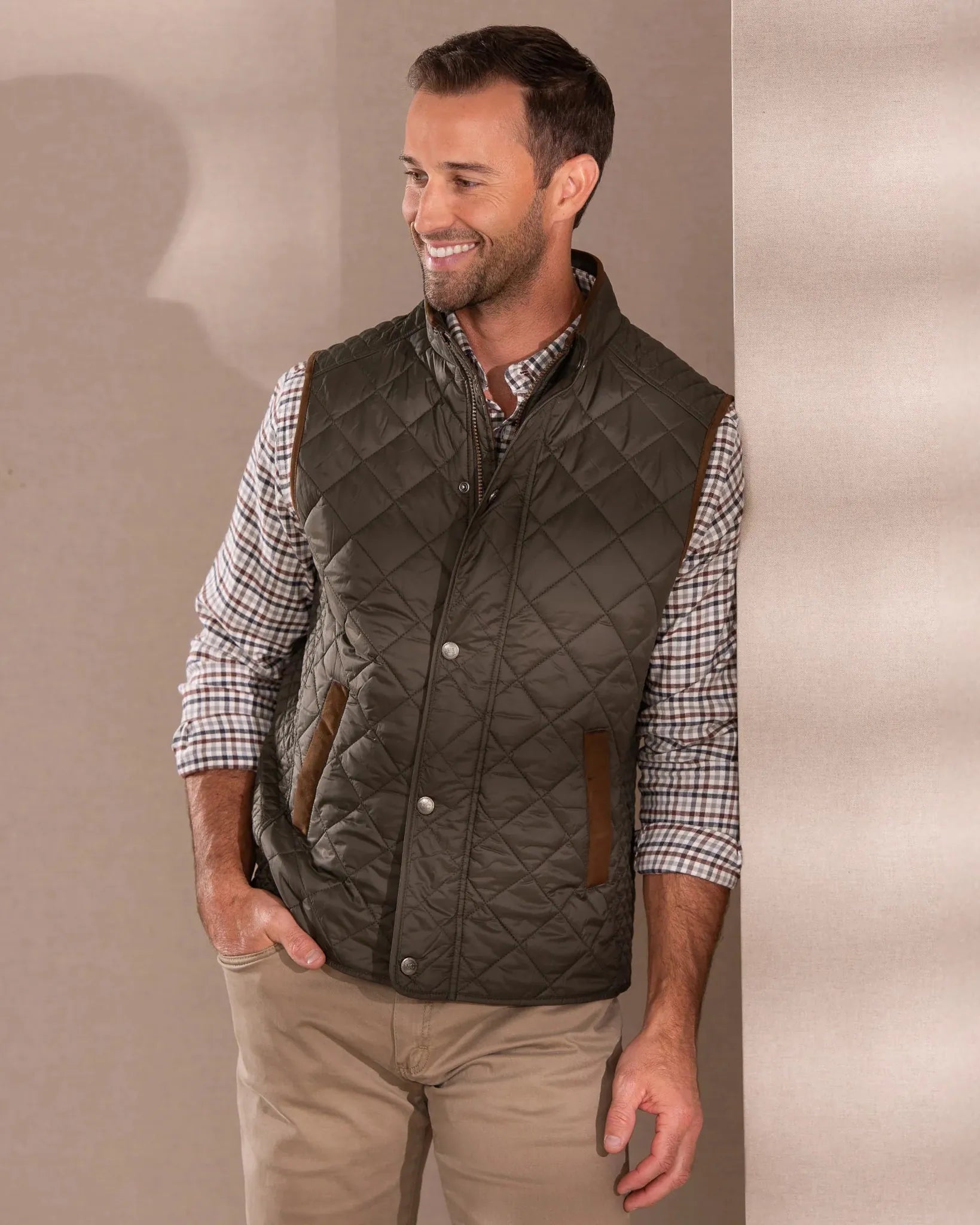 Madison Creek Outfitters Vest Greenville Diamond Quilted Nylon Vest