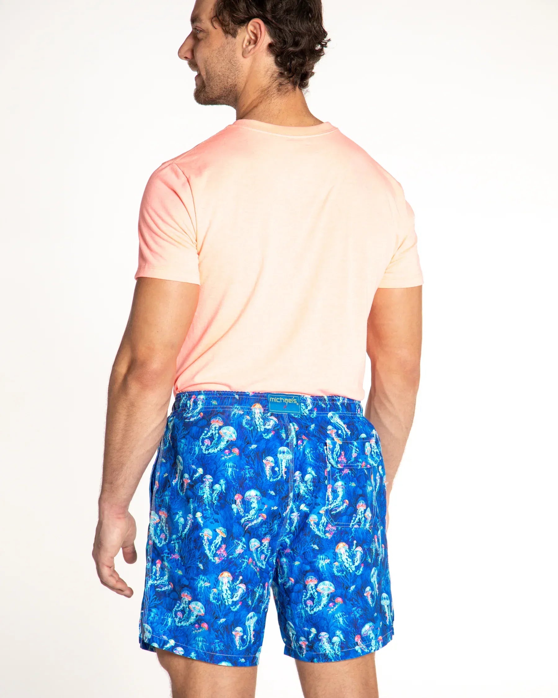 Michael's Swimwear Jellyfishes Navy Swim Trunks