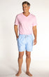 Michael's Swimwear Solid Linen Sky Swim Trunks