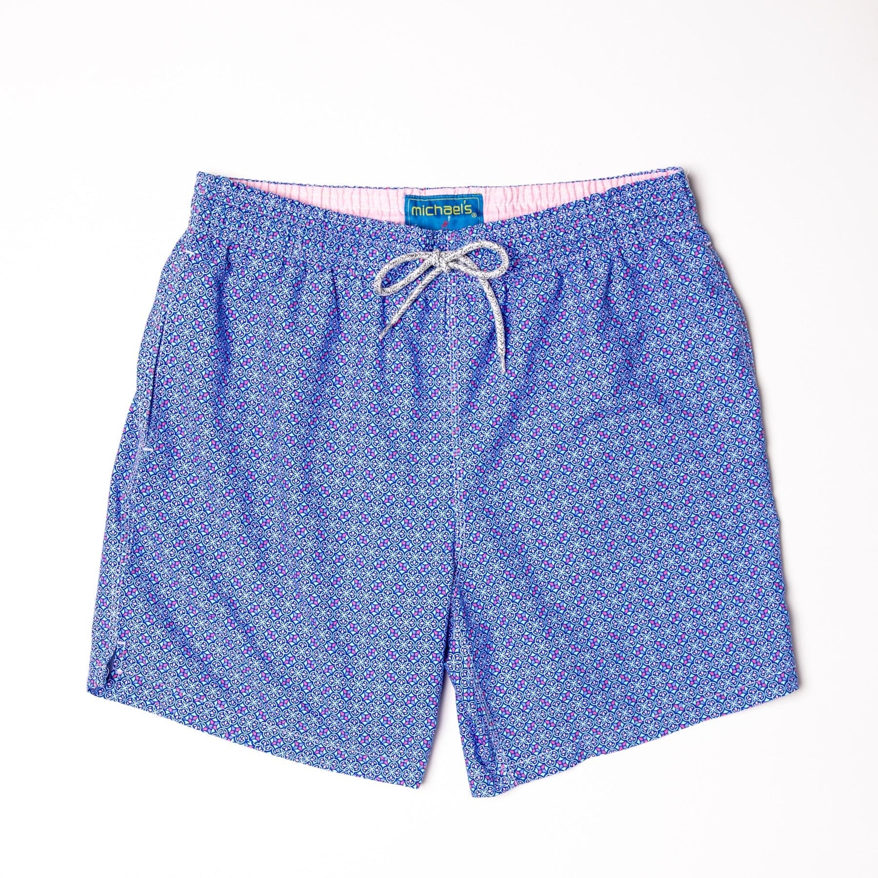 Michael's Swimwear Tiles Purple Swim Trunks