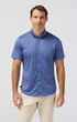 Mizzen & Main Camp Shirt Halyard Short Sleeve in Coastal Fjord Star