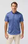 Mizzen & Main Camp Shirt Halyard Short Sleeve in Coastal Fjord Star