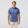 Mizzen & Main Camp Shirt Halyard Short Sleeve in Coastal Fjord Star