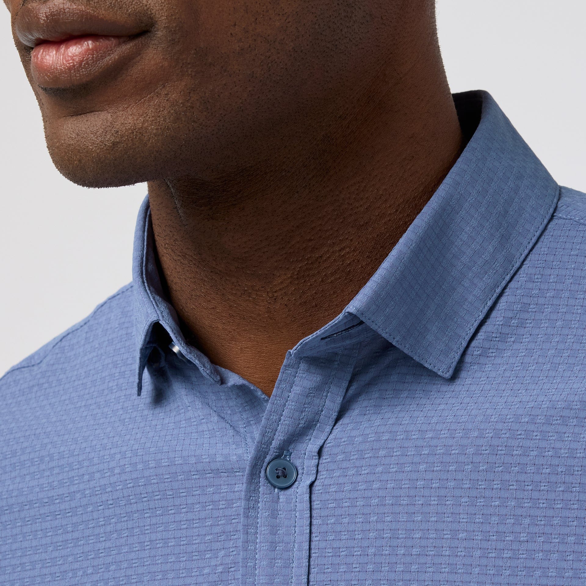 Mizzen & Main Camp Shirt Porter Short Sleeve in Coastal Fjord