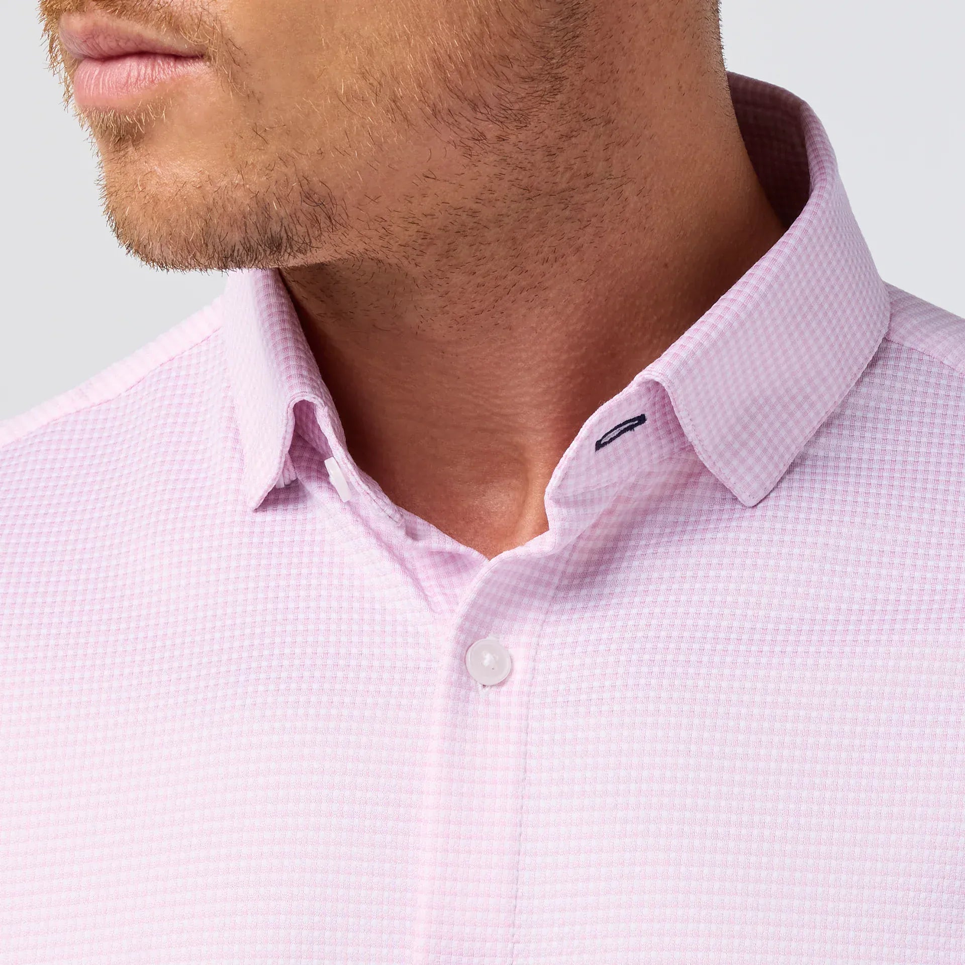 Mizzen & Main Sport Shirts Halyard Dress Shirt in Pink Salt Peter Gingham