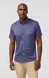 Mizzen & Main Sport Shirts Halyard Short Sleeve in Midnight Navy Variegated Leaf