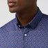Mizzen & Main Sport Shirts Halyard Short Sleeve in Midnight Navy Variegated Leaf
