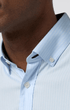 Mizzen & Main Sport Shirts Kennedy Shirt in Cloud Blue Chalk Stripe