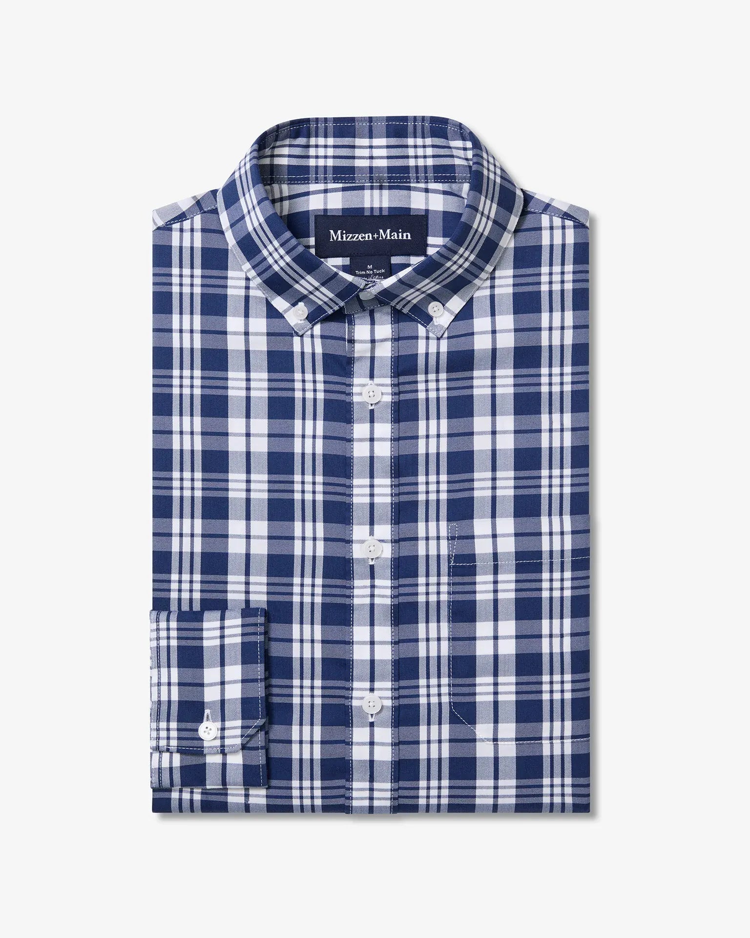 Mizzen & Main Sport Shirts Kennedy Shirt in Midnight Navy Beckett Plaid