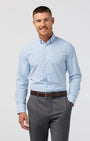 Mizzen & Main Sport Shirts Leeward Dress Shirt in Cloud Blue Wyatt Plaid