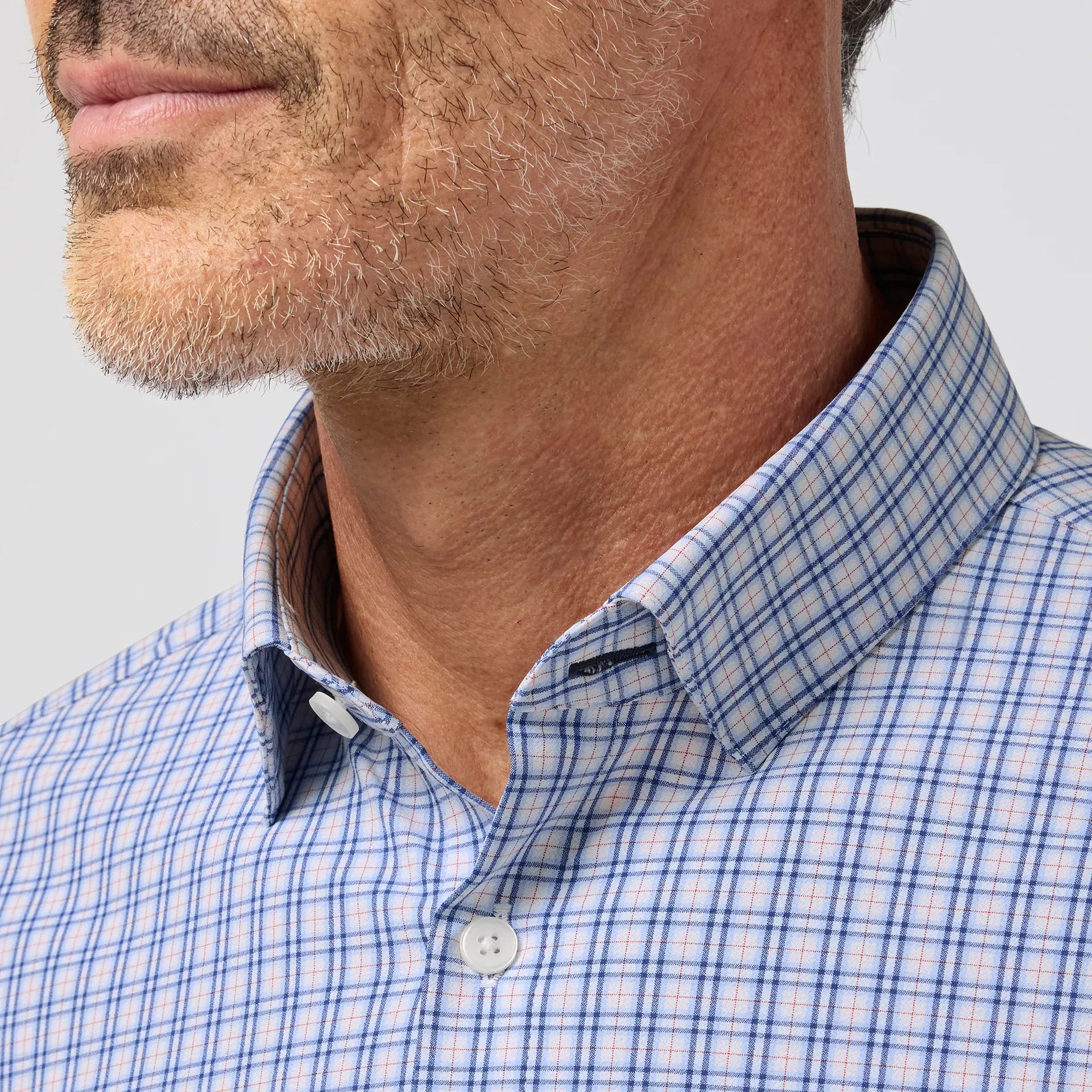 Mizzen & Main Sport Shirts Leeward Dress Shirt in Cobalt Denis Plaid