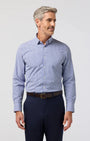 Mizzen & Main Sport Shirts Leeward Dress Shirt in Cobalt Denis Plaid