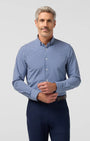 Mizzen & Main Sport Shirts Leeward Dress Shirt in Midnight Navy Crew Gingham