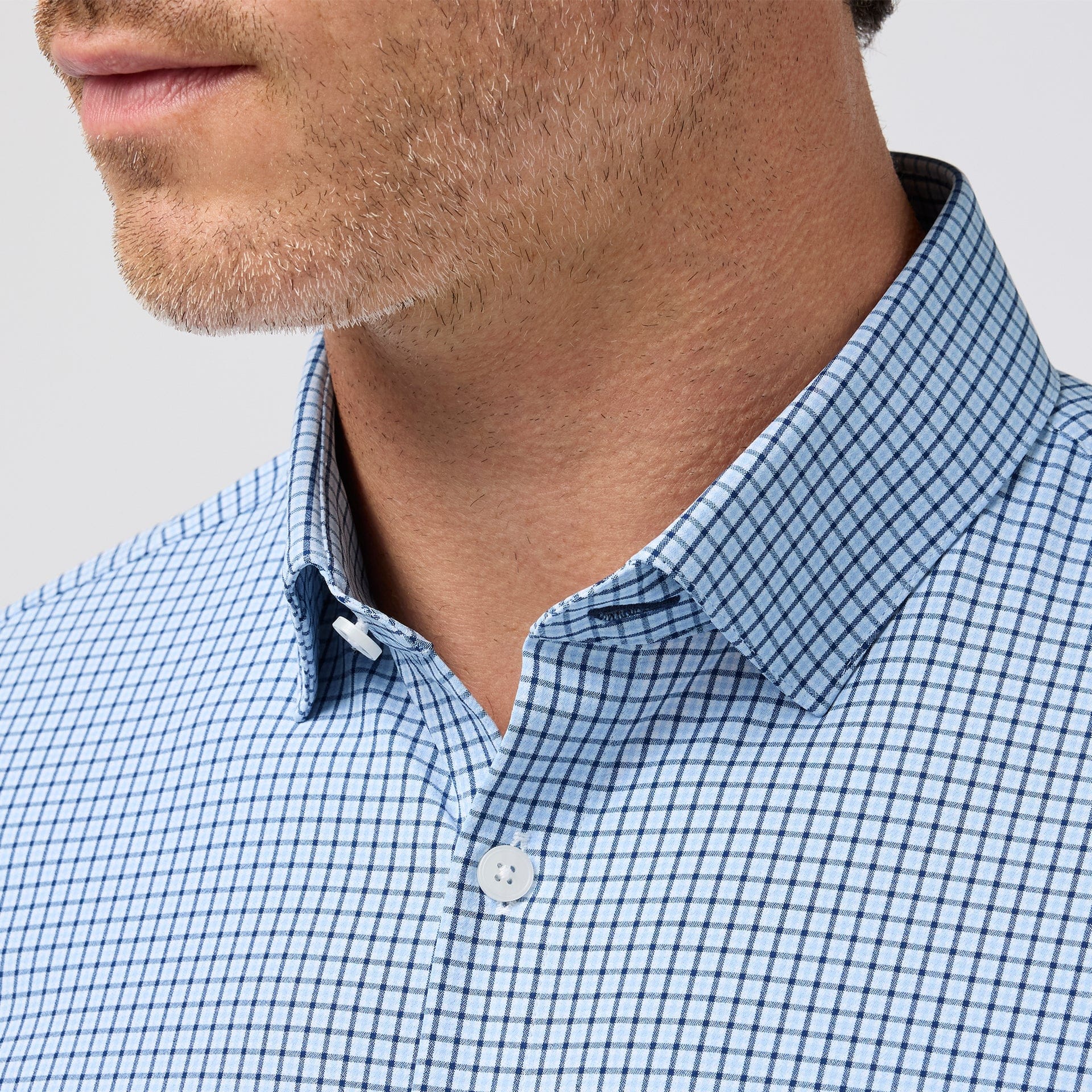 Mizzen & Main Sport Shirts Leeward Dress Shirt in Midnight Navy Sam Plaid