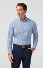 Mizzen & Main Sport Shirts Leeward Dress Shirt in Midnight Navy Sam Plaid