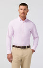 Mizzen & Main Sport Shirts Leeward Dress Shirt in Pink Salt Baker Stripe
