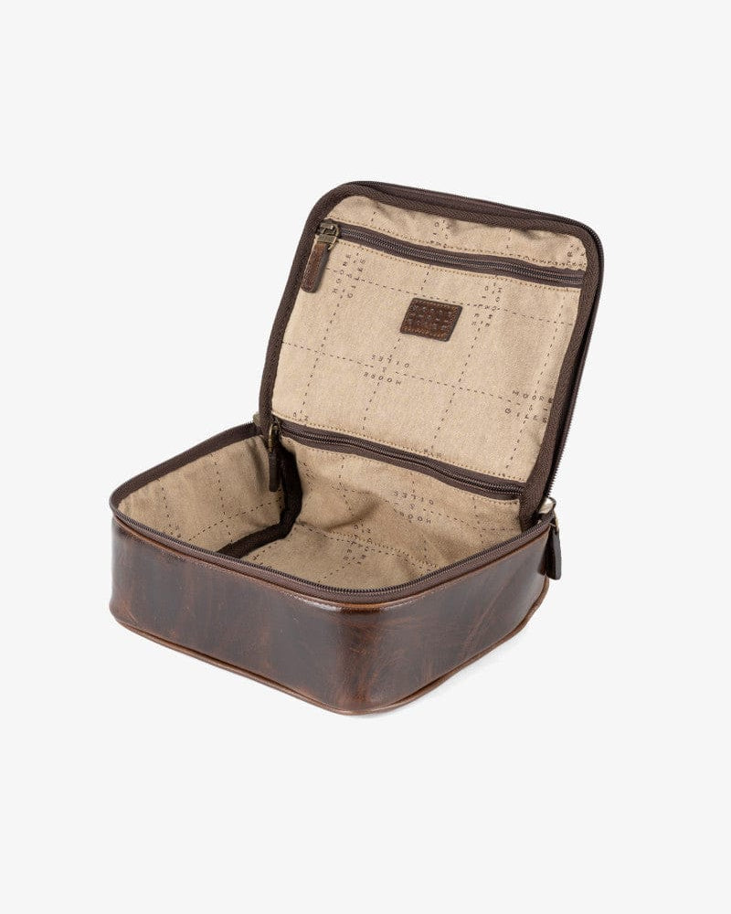 Moore & Giles Inc. Luggage BROMPTON BROWN Donald Wash Kit