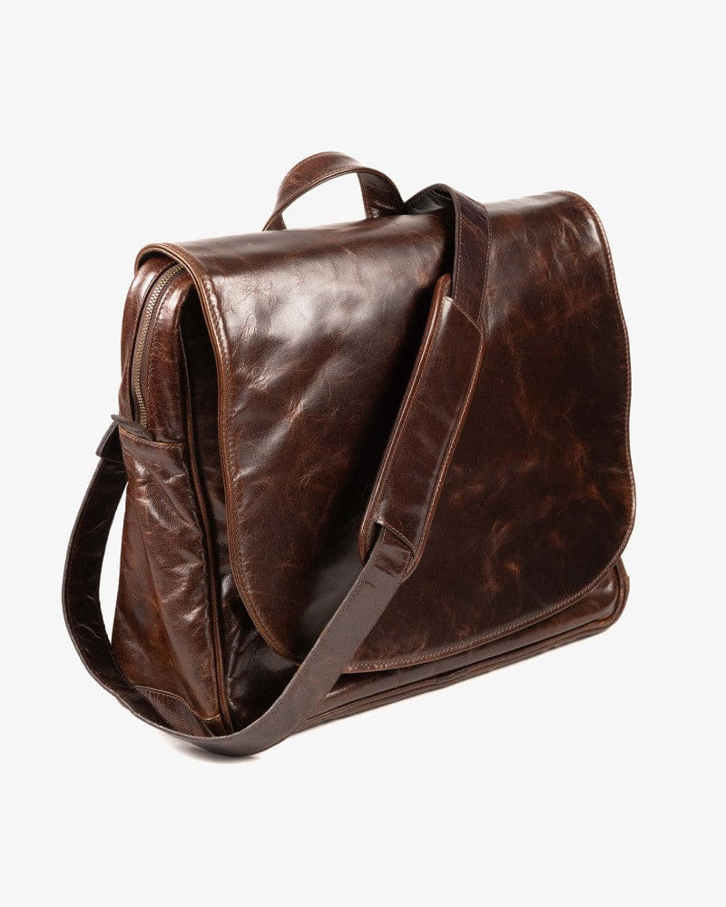 Moore & Giles Inc. Luggage BROMPTON BROWN Wynn Mail Bag