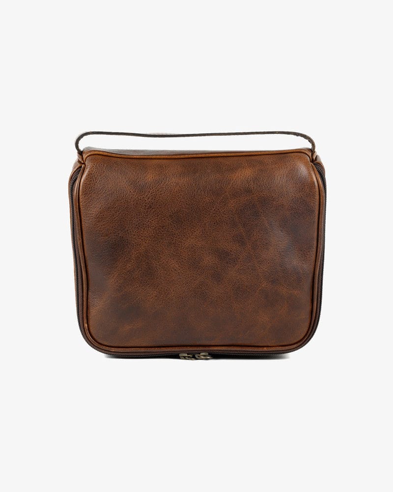 Moore & Giles Inc. Luggage TITAN MILLED BROWN Donald Leather Wash Kit