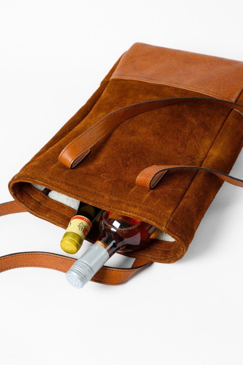 Moore & Giles Inc. Luggage Top Grain & Suede American Bison Limited Collection Bison Bottle Tote