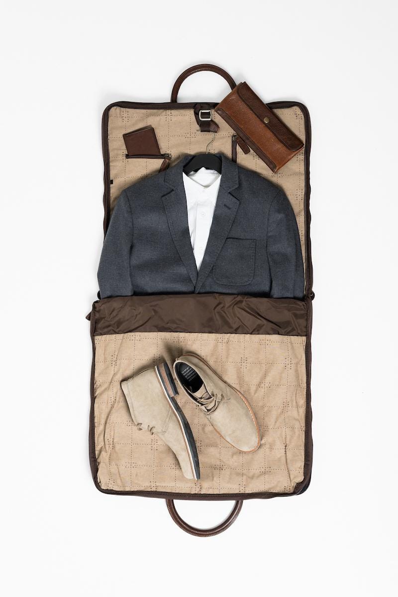 Moore & Giles Inc. Luggage VENTILE NAVY Gravely Garment Bag in Navy