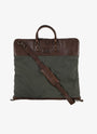 Moore & Giles Luggage Gravely Garment Bag - Olive & Titan Milled Brown