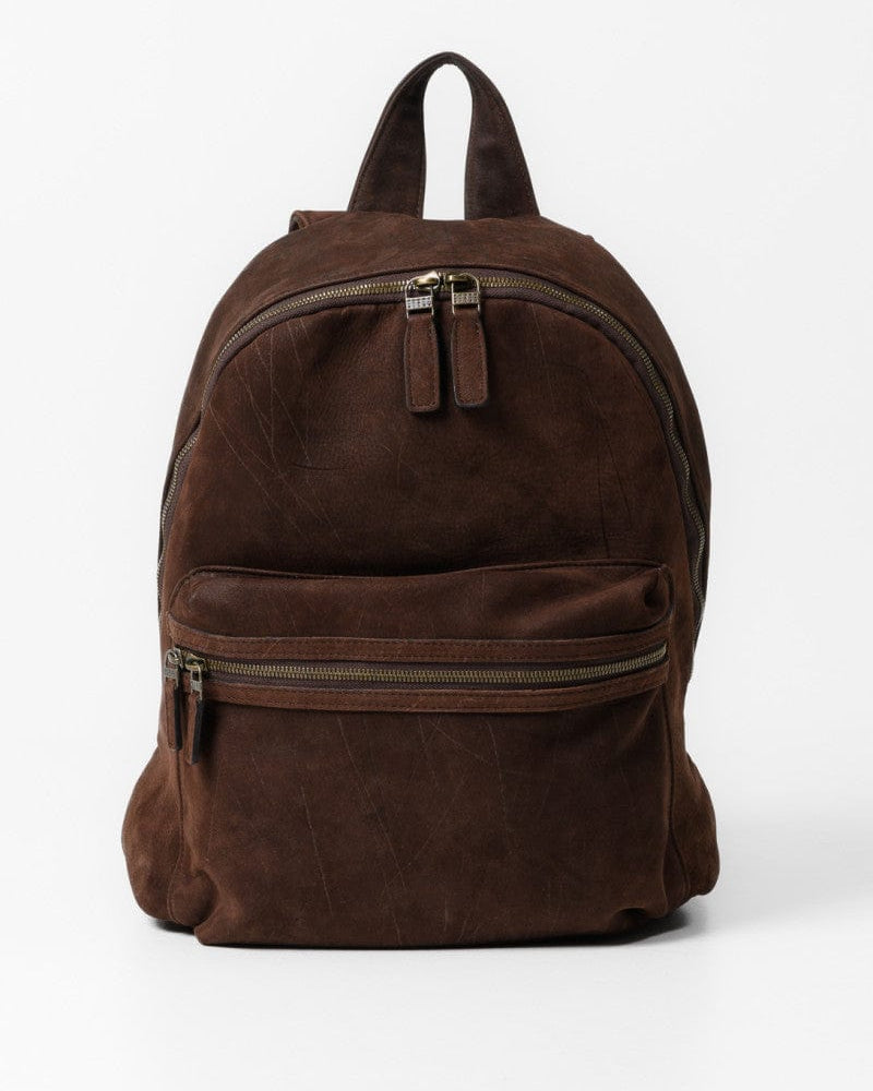 Moore & Giles Luggage Reclaimed Backpack - Griffin Chocolate Suede