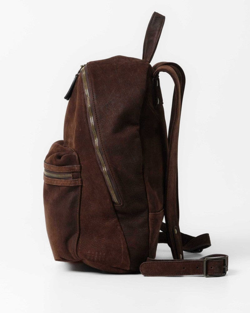 Moore & Giles Luggage Reclaimed Backpack - Griffin Chocolate Suede