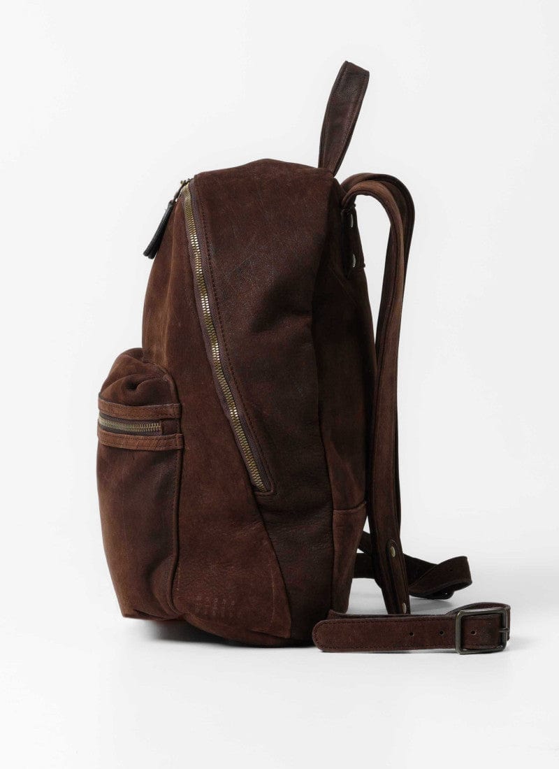 Moore & Giles Luggage Reclaimed Backpack - Griffin Chocolate Suede