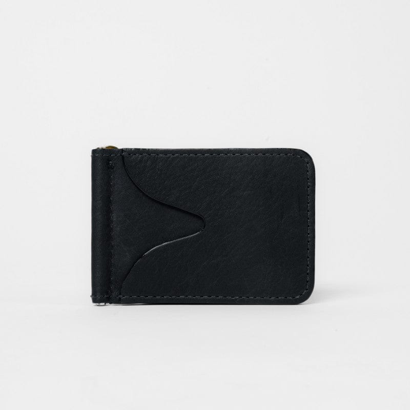 Moore & Giles Small Leather Goods Reclaimed Spring ID Wallet (Heirloom Black)